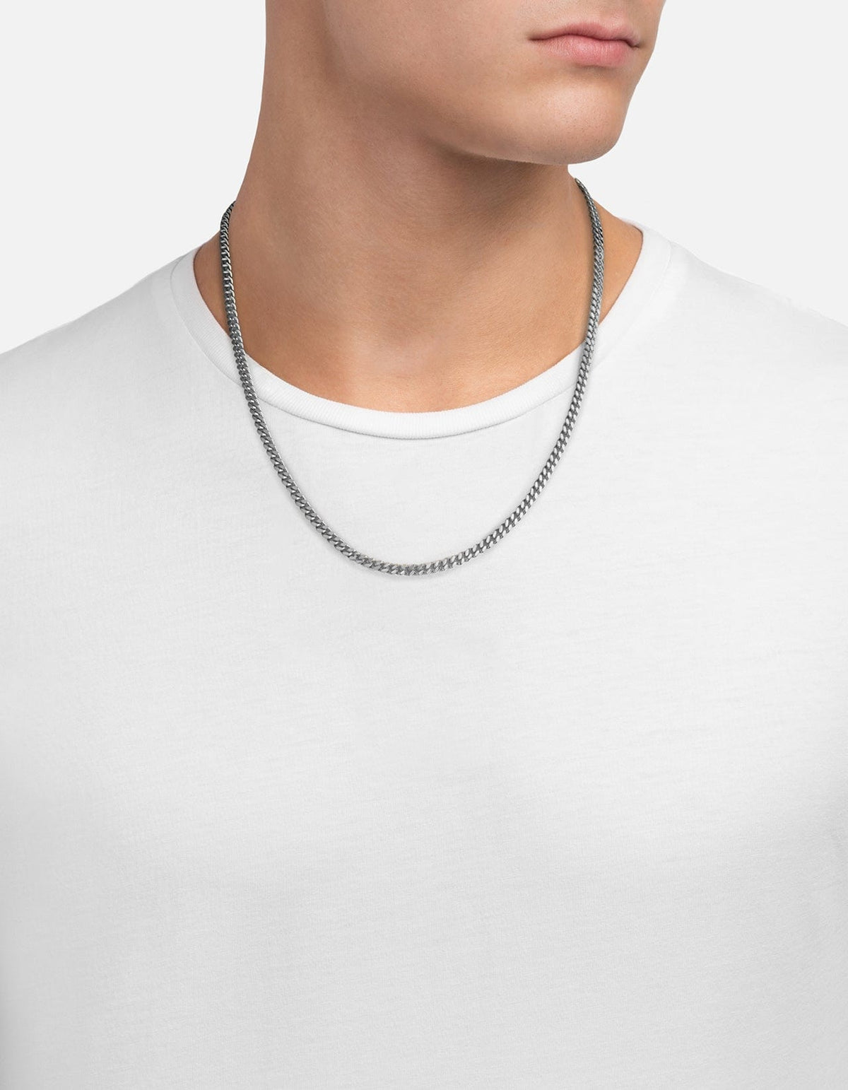 Miansai 4mm Cuban Curb Chain Necklace, Sterling Silver