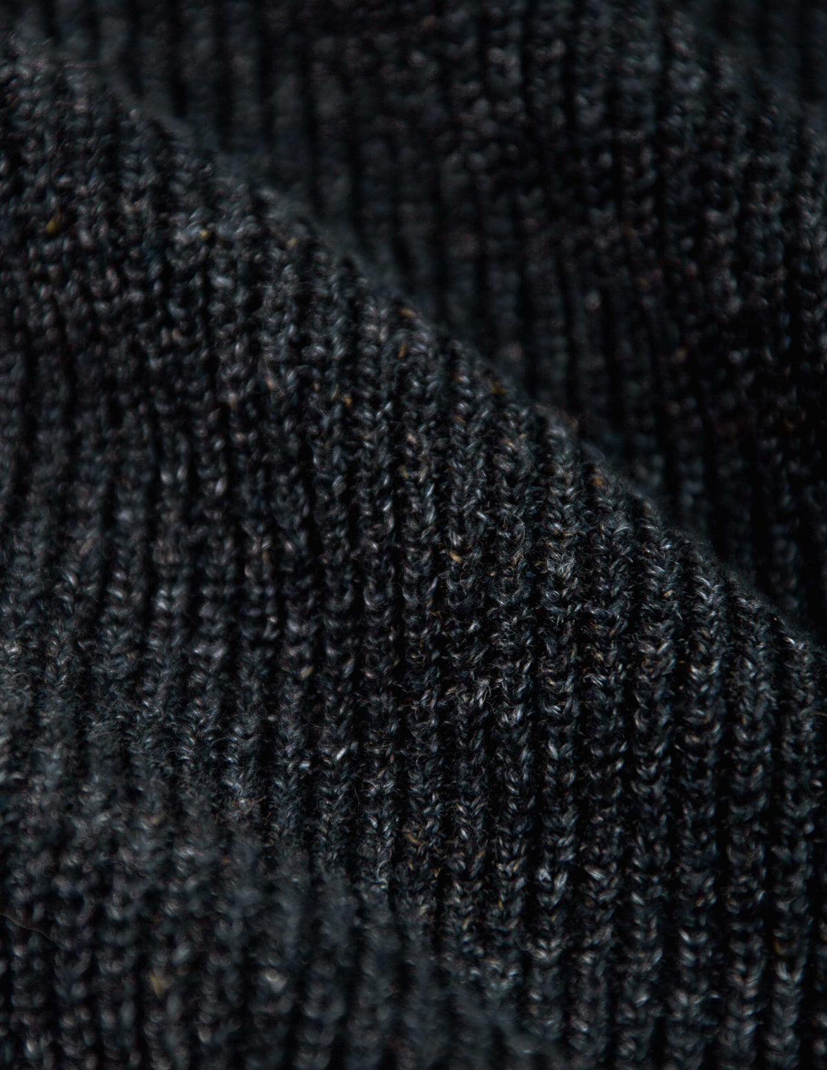 Rivay Porto Linen Cotton Sweater in Black Marl