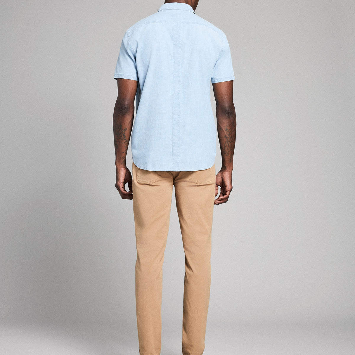 Billy Reid Short Sleeve Chambray Donelson Shirt