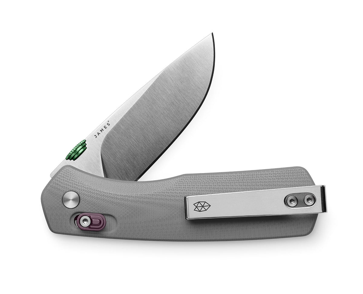 James Brand The Carter Knife Primer Gray + Stainless Straight Medium