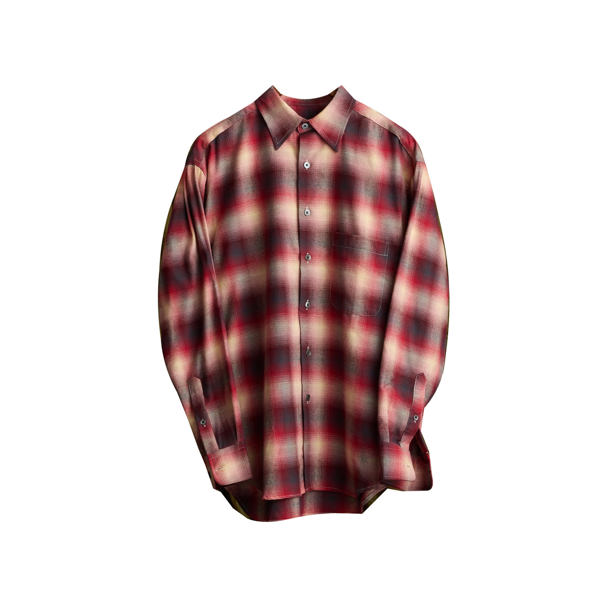 AARON LEVINE SHADOW FLANNEL CHERRY