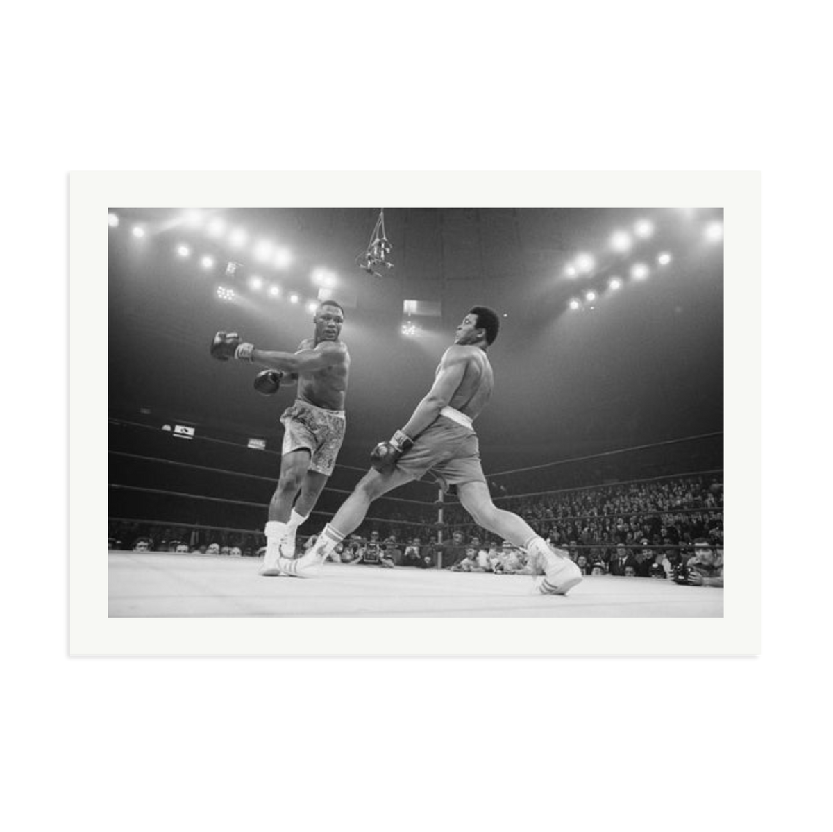 Ali Dodging a Punch From Frazier Print Only XXL
