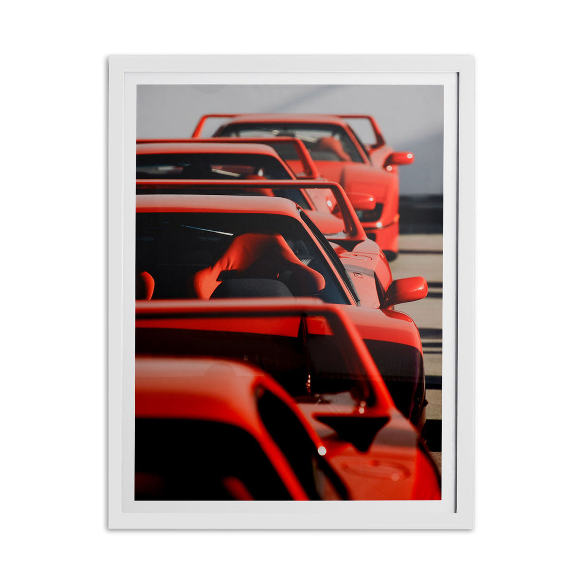 Quattro Ferrari F40 Framed Print White Frame