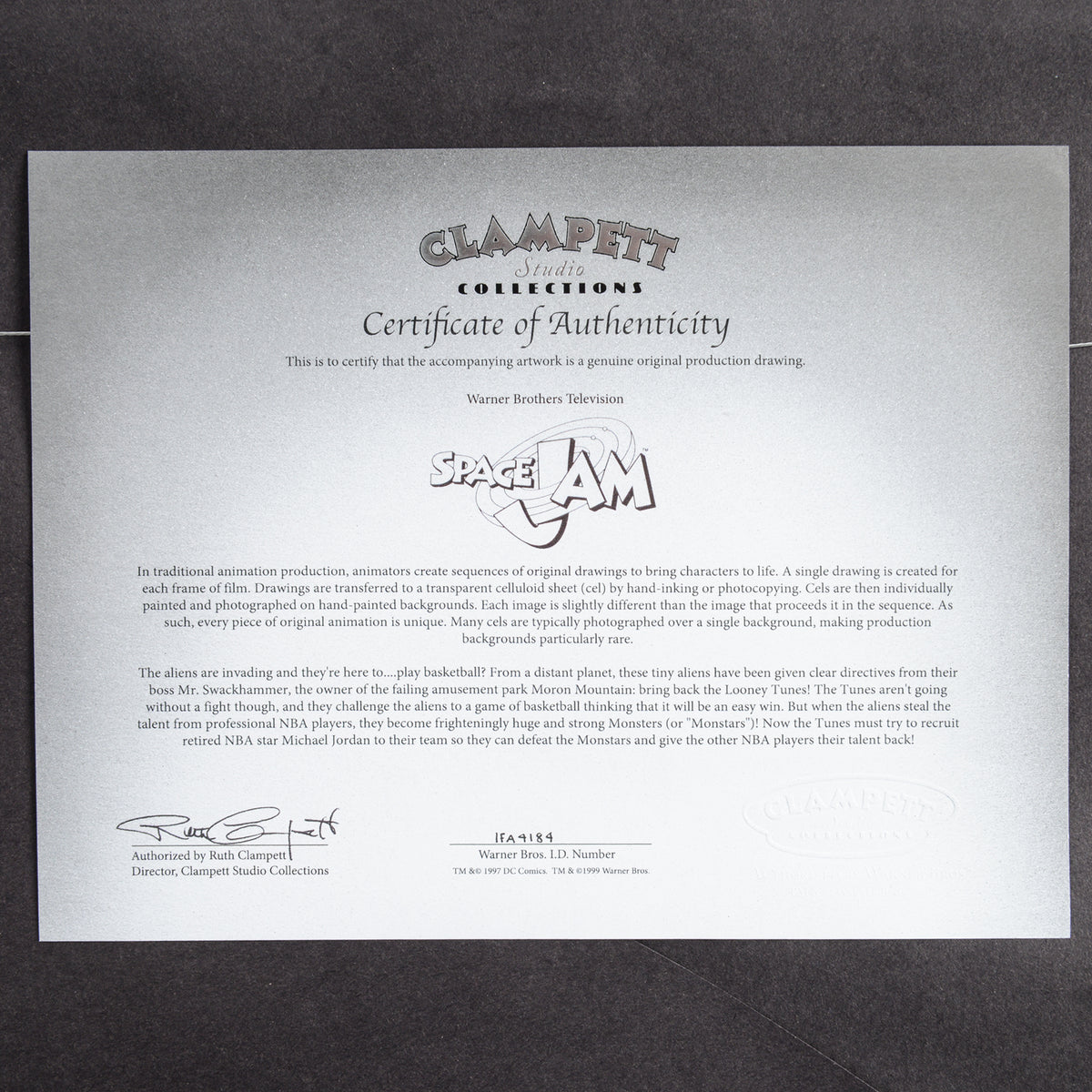 Space Jam Blanko Original Production Art