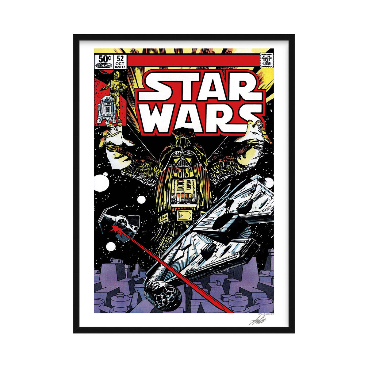 Stan Lee-Signed Star Wars #52 Comic Print