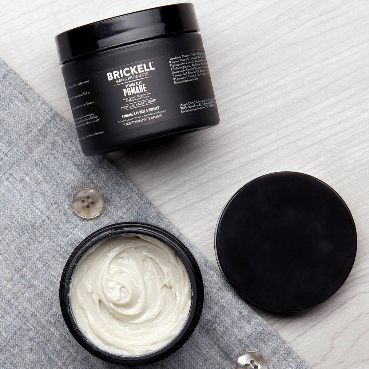 Brickell Styling Clay Pomade