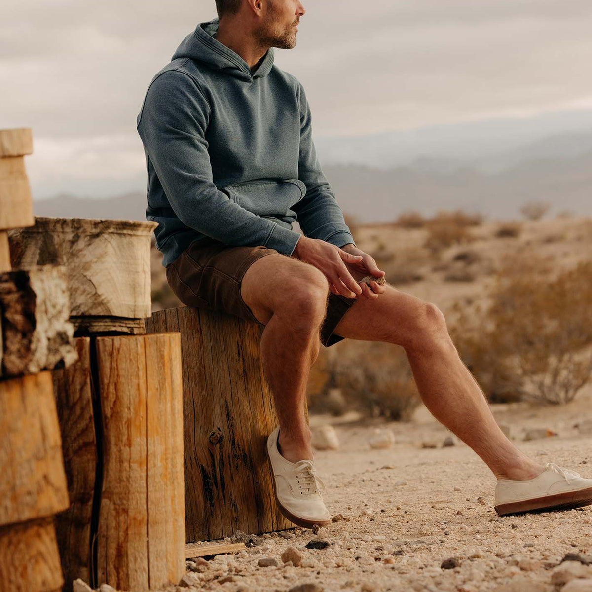 Taylor Stitch Washed Indigo Apres Hoodie