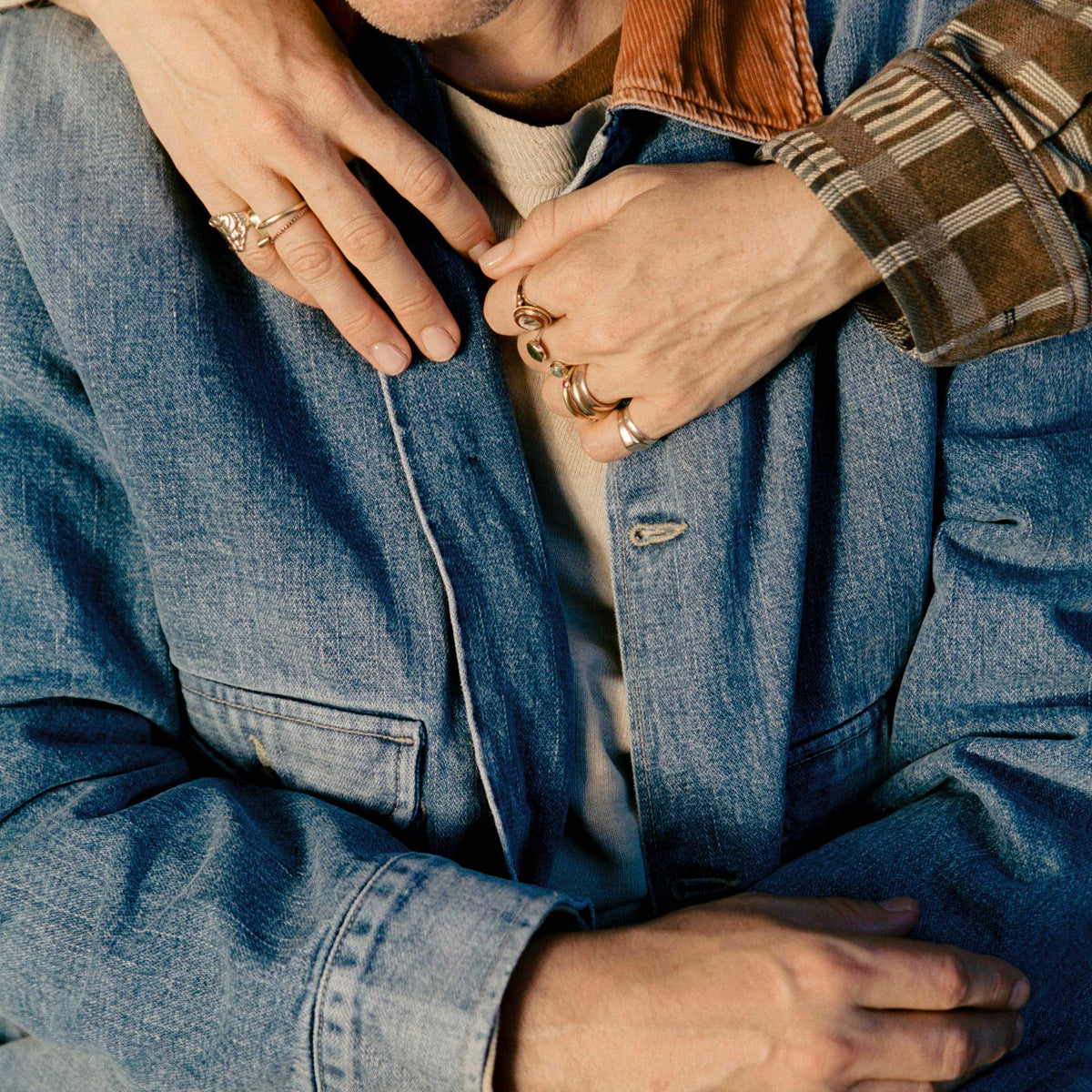 Imogene+Willie quilt lined washed denim chore coat