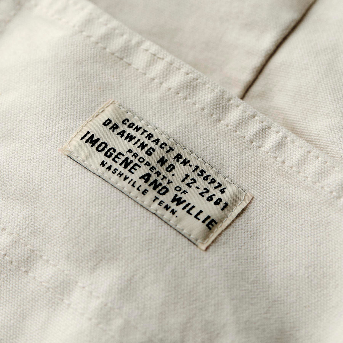 imogene + willie hencye natural canvas workpant