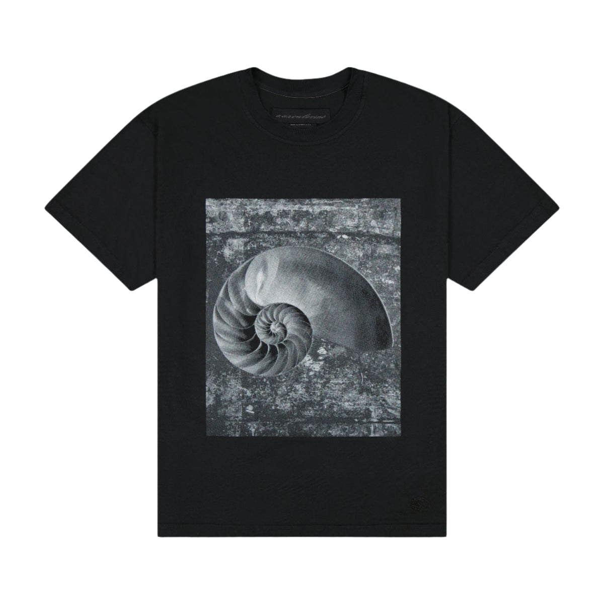AARON LEVINE NAUTILUS TEE FADED BLACK