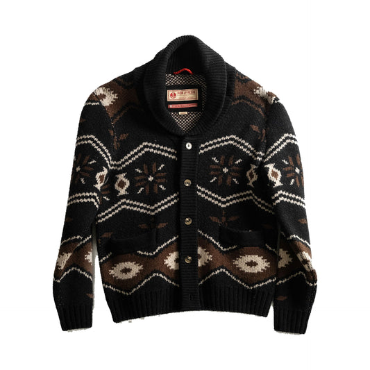 Iron & Resin Wincha Shawl Collar Sweater Black