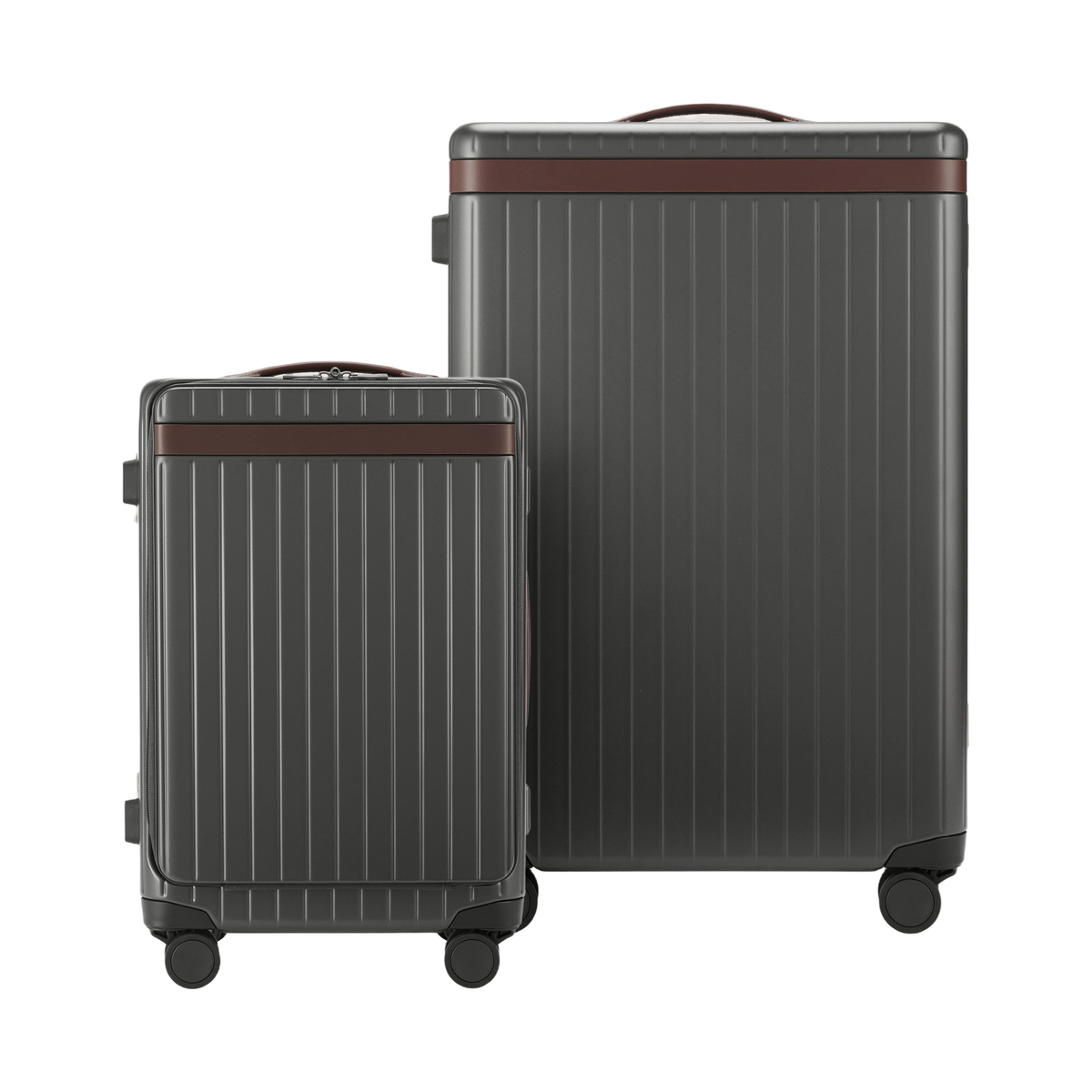 The Luggage Set Carry-on-X Check-in Grey Chocolate