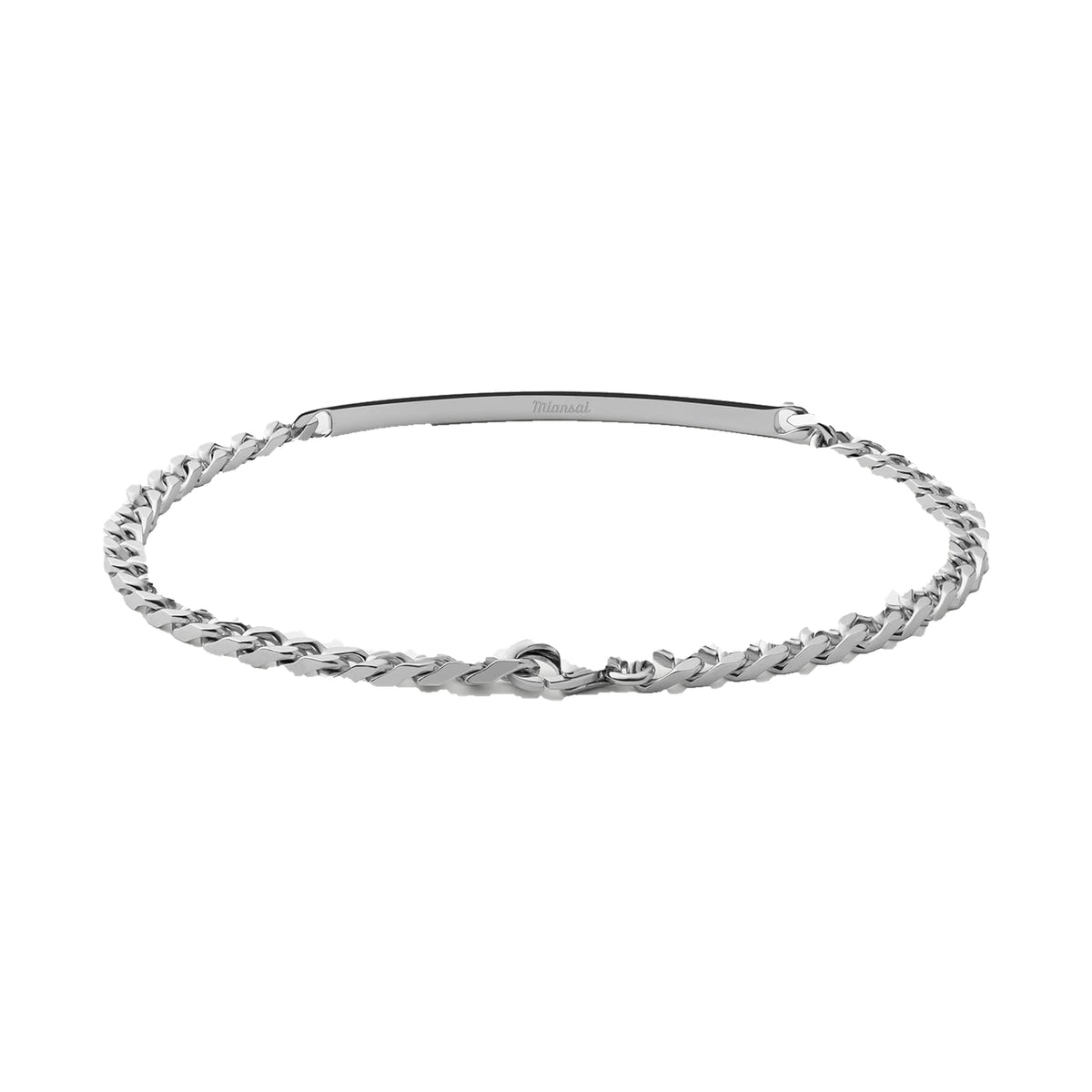 Miansai 3mm ID Chain Bracelet, Matte Sterling Silver