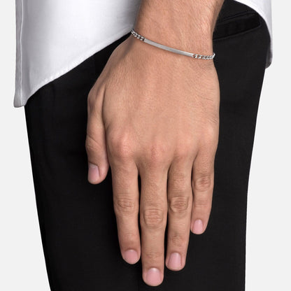 Miansai 3mm ID Chain Bracelet, Matte Sterling Silver