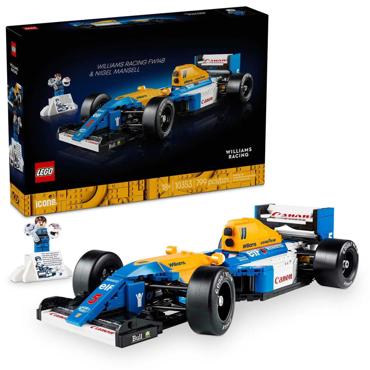 LEGO Icons: Williams Racing FW14B & Nigel Mansell