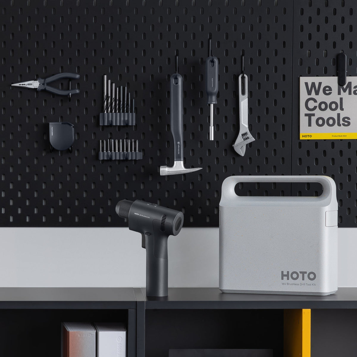 HOTO 16V Brushless Drill Tool Kit