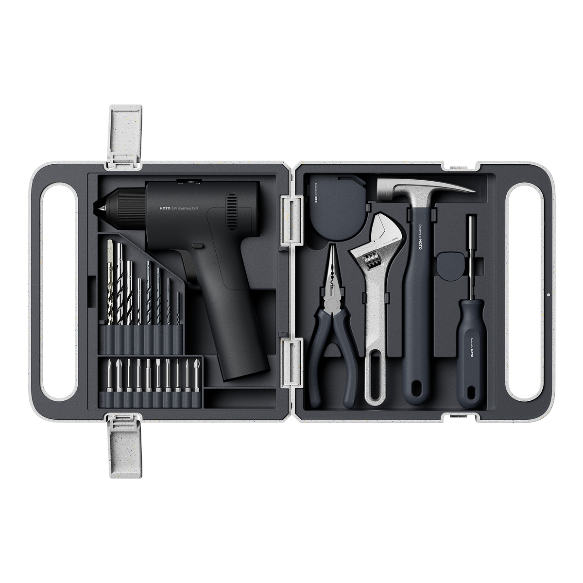 HOTO 16V Brushless Drill Tool Kit