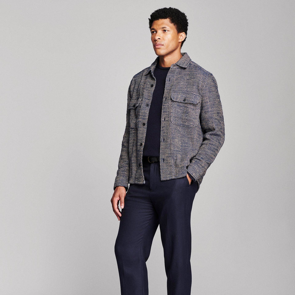 Billy Reid Herringbone CPO Overshirt