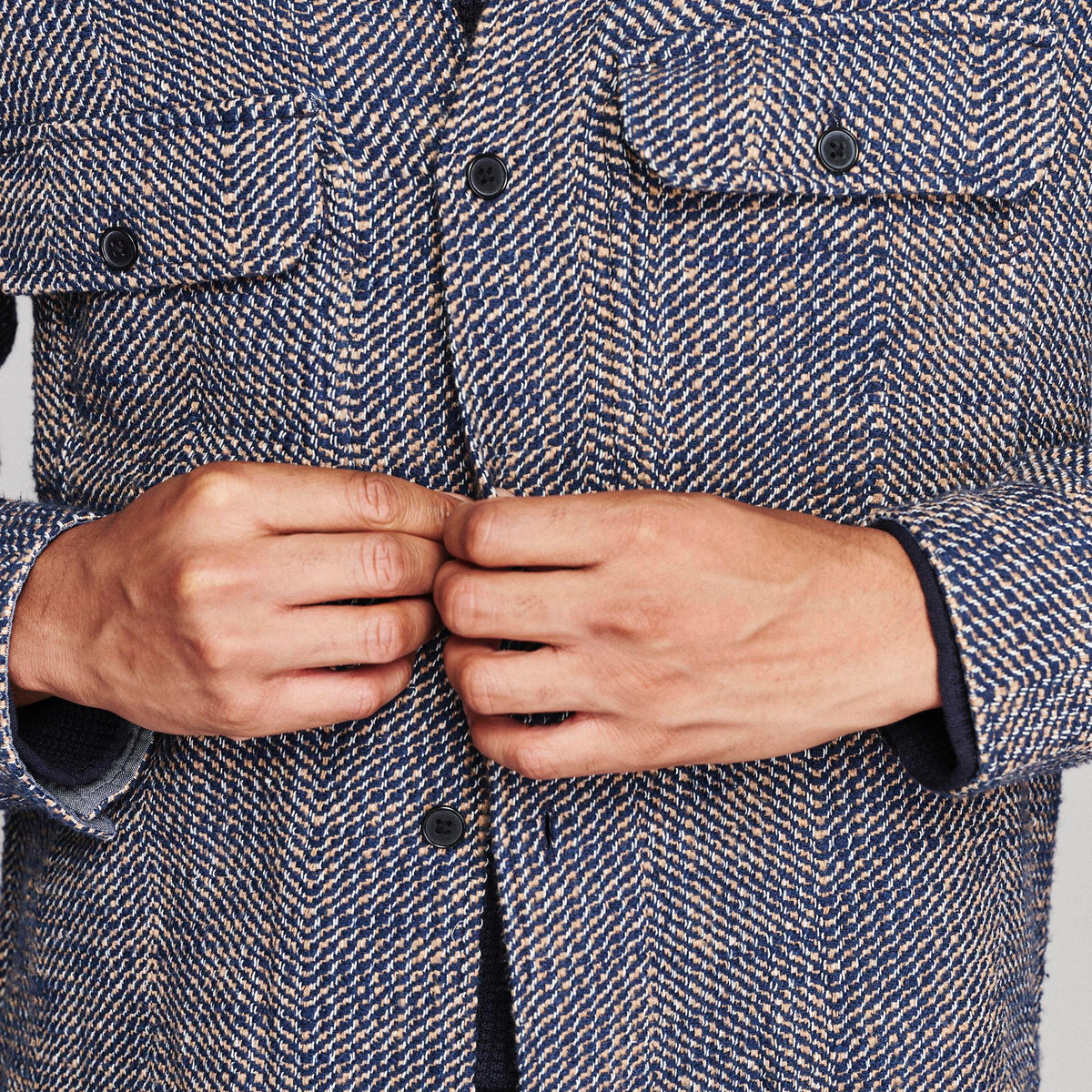 Billy Reid Herringbone CPO Overshirt