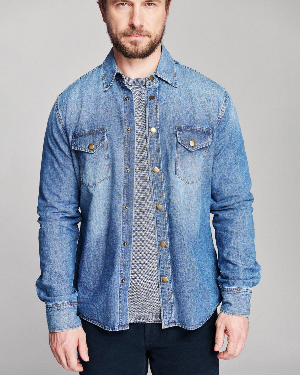 Billy Reid Tuck Stripe Crew
