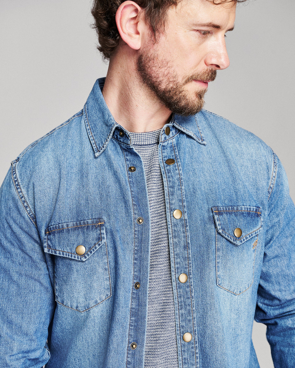 Billy Reid Tuck Stripe Crew