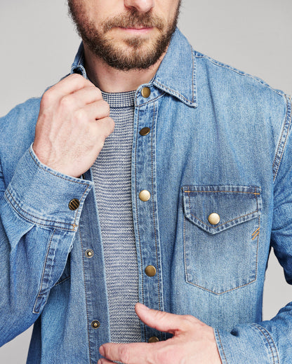Billy Reid Tuck Stripe Crew