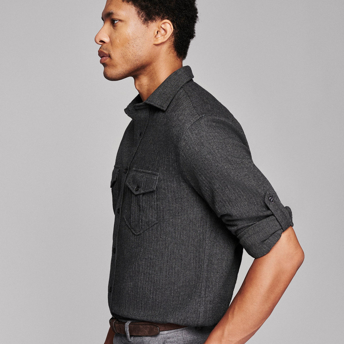 Billy Reid Herringbone Scout Shirt