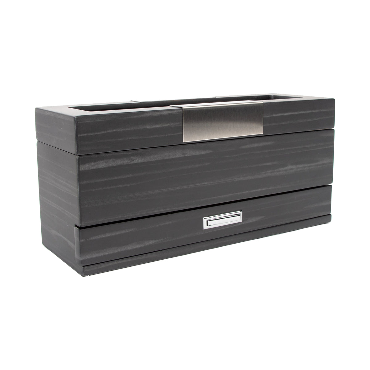 Matte Black 5-Slot Watch Box