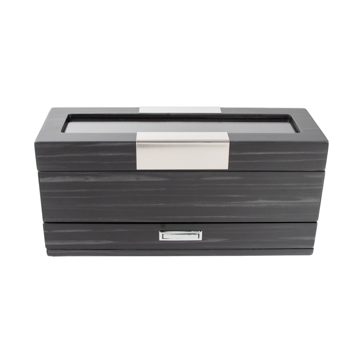 Matte Black 5-Slot Watch Box