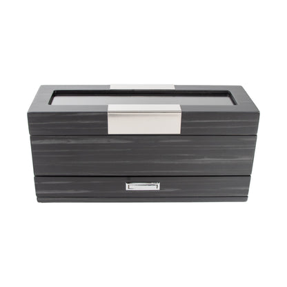 Matte Black 5-Slot Watch Box