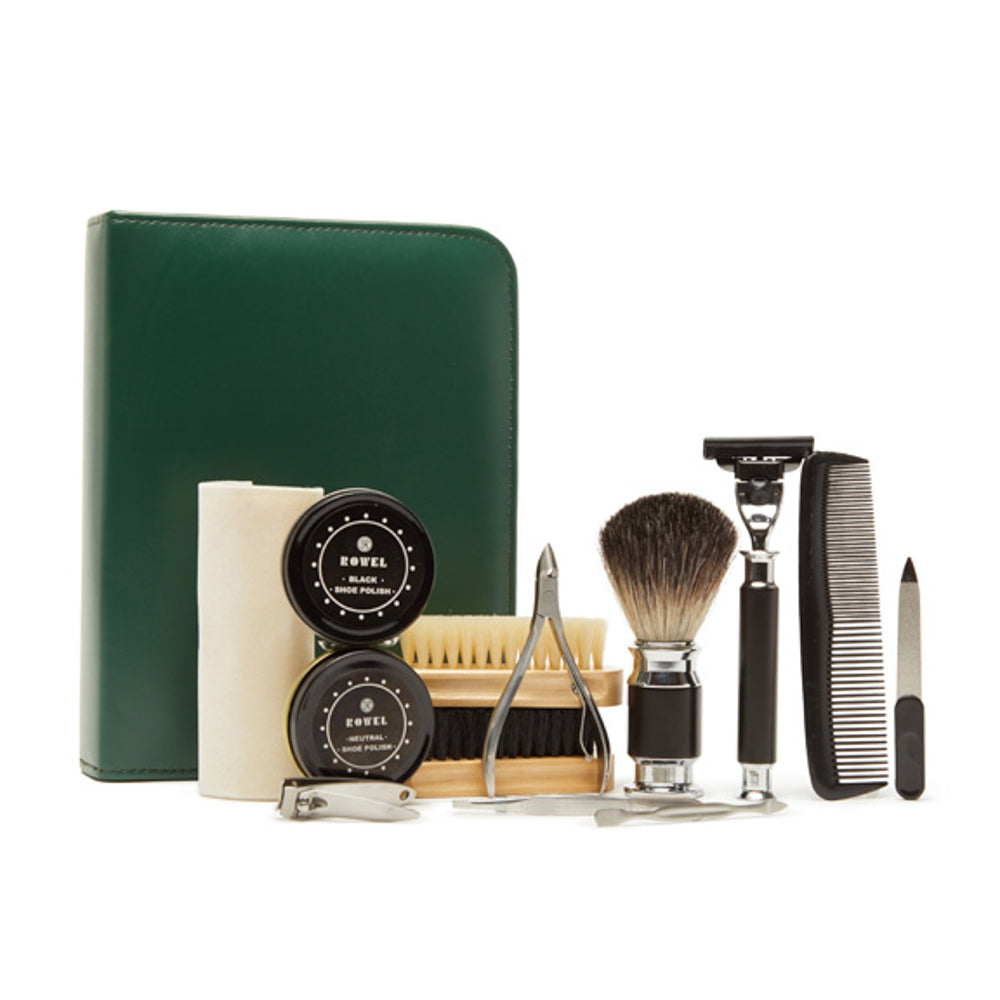 On the Go Grooming and Shoe-Shine Kit Forest Green