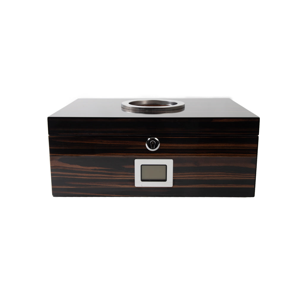 The Colton High Gloss Ebony Cigar Humidor