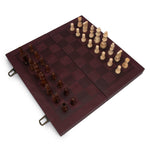 Camden Travel Chess Set - Burgundy