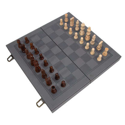 Camden Travel Chess Set Grey