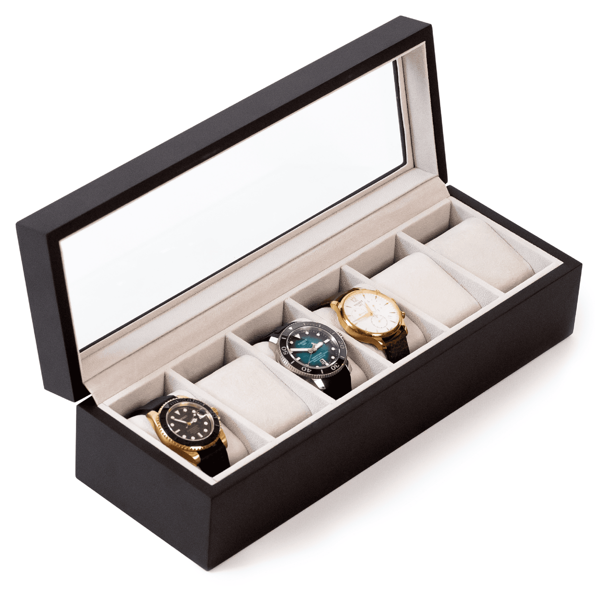 Solid Wood Watch Box Espresso Wood