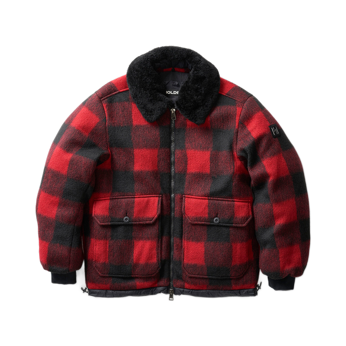 Holden Plaid Down Field Jacket Black Plaid