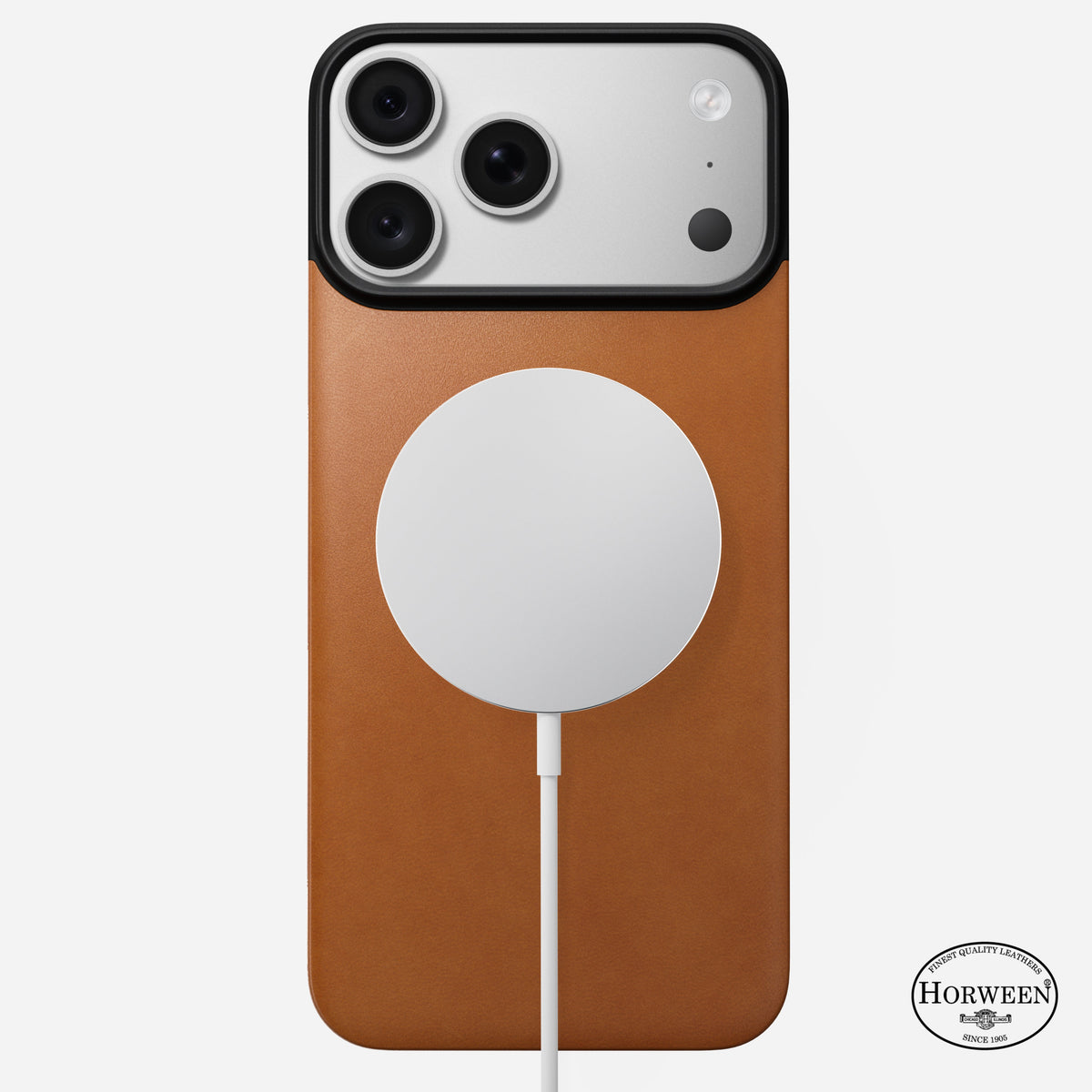 Magnetic Leather Back - iPhone 18 Pro Max | Saddle | Horween | MagSafe