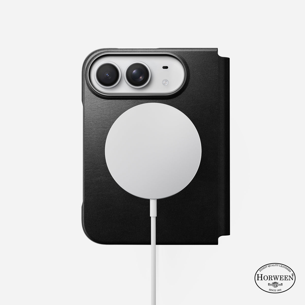 Traditional Leather Folio - iPhone Duo | Black | Horween