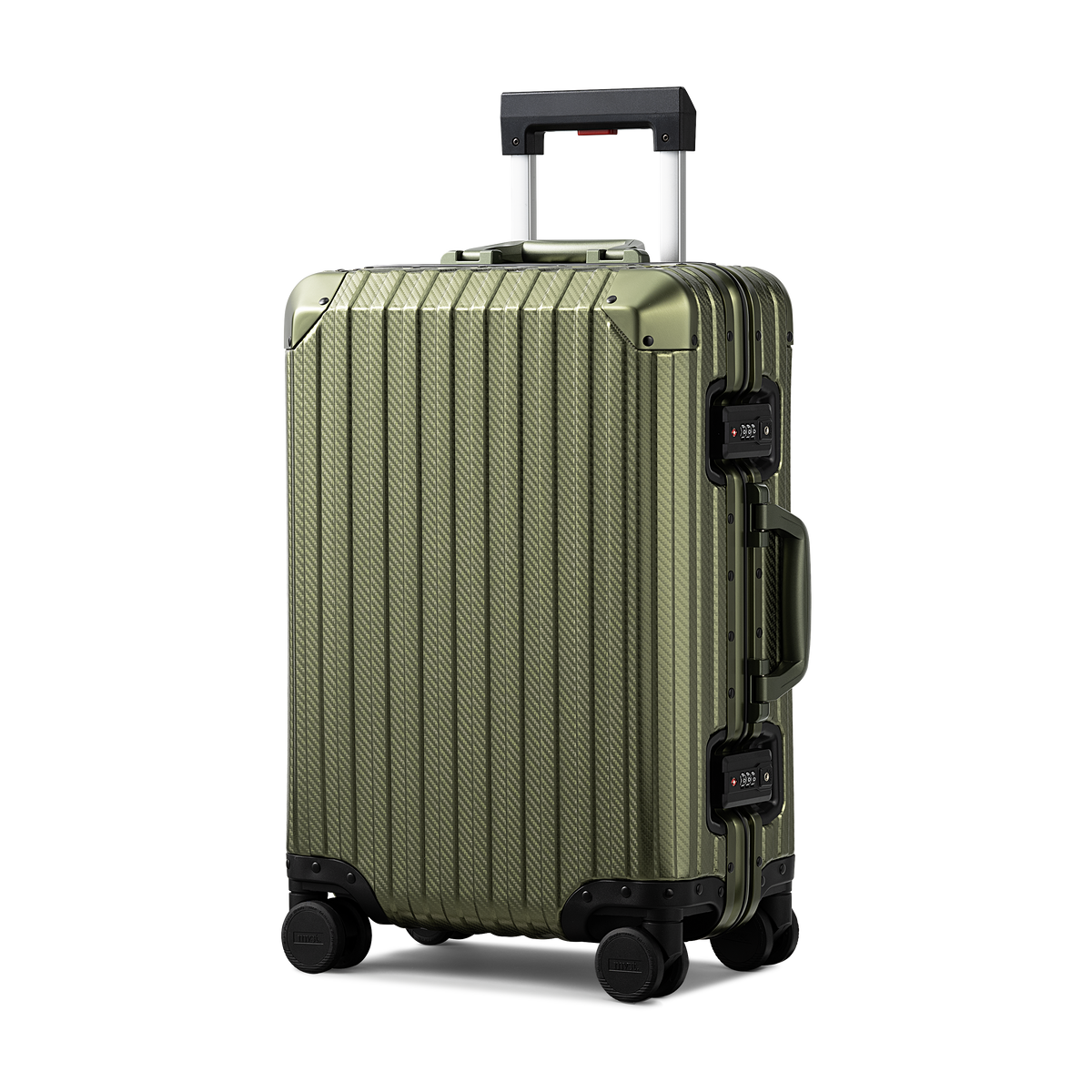 TREVA Aluminum Army Green Suitcase