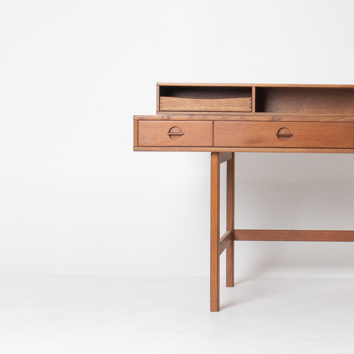 Peter Lovig Mid Century Danish Teak Flip Top Desk