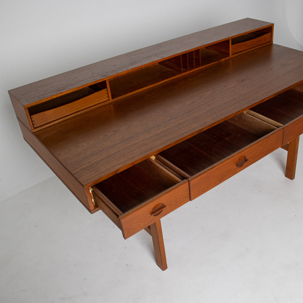 Peter Lovig Mid Century Danish Teak Flip Top Desk