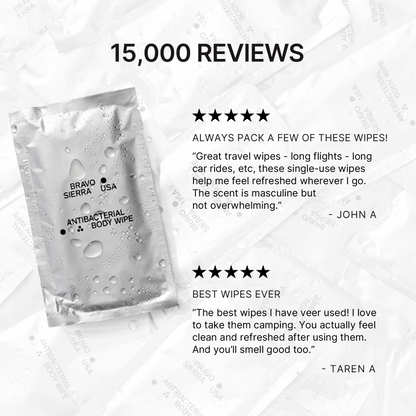 Bravo Sierra Antibacterial Body Wipes
