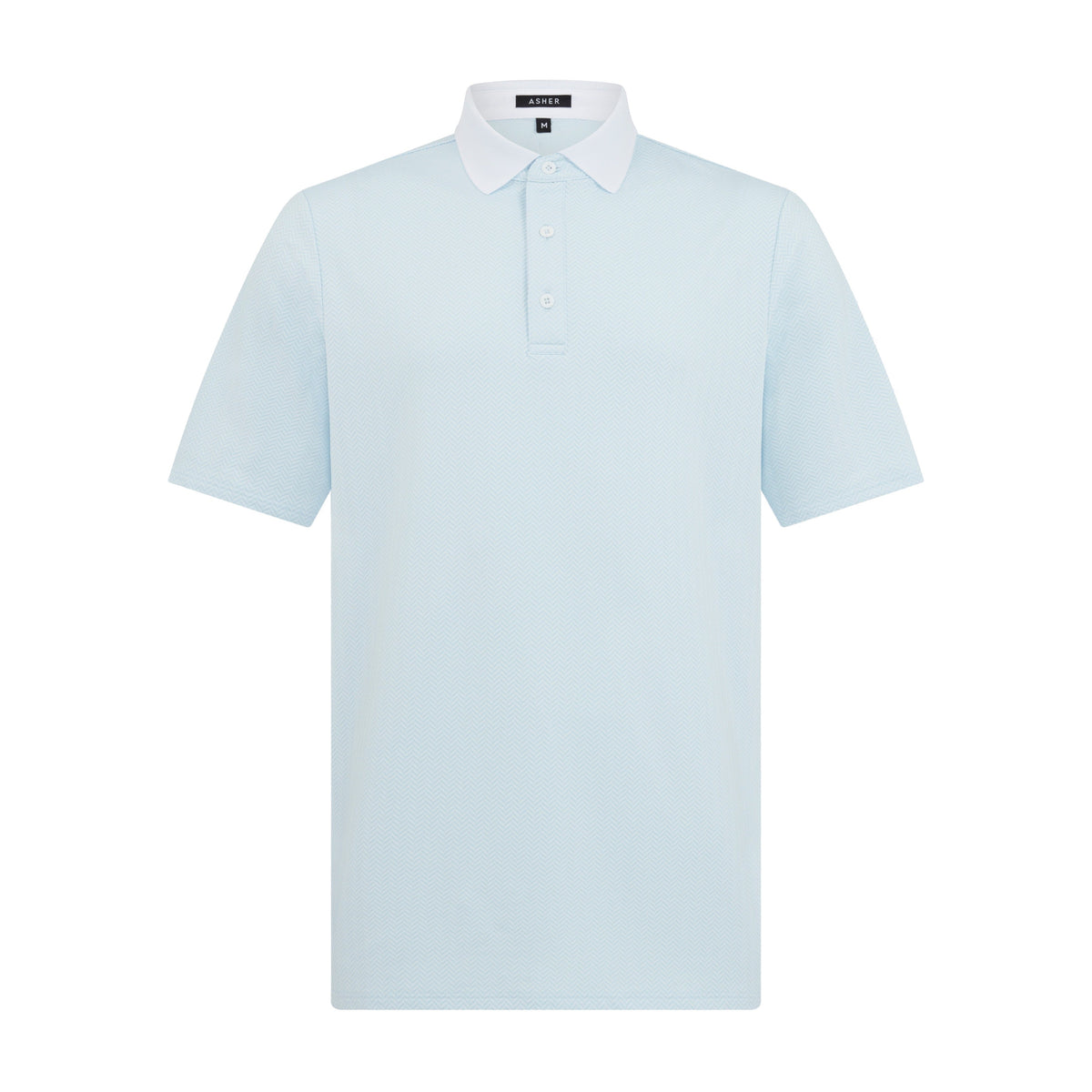 Asher Golf Herringbone Polo Ice