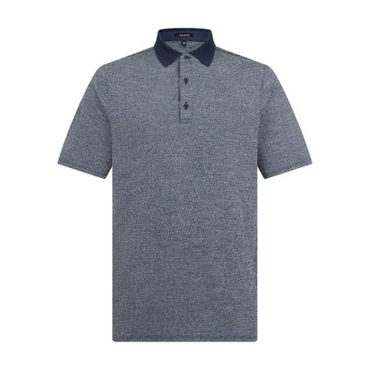 Asher Golf Herringbone Polo Admiral Navy