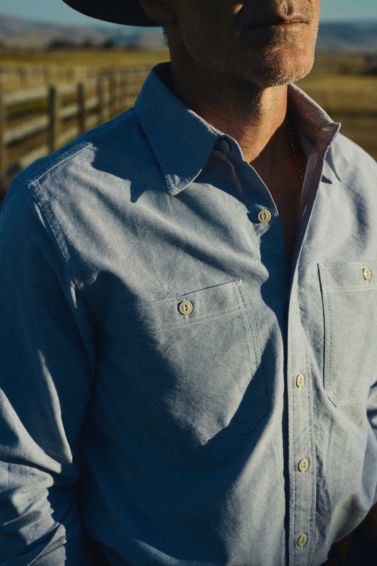 Rivay Bridges Oxford Workshirt in Navy