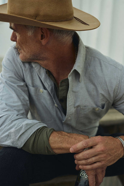 Rivay Bridges Oxford Workshirt in Olive
