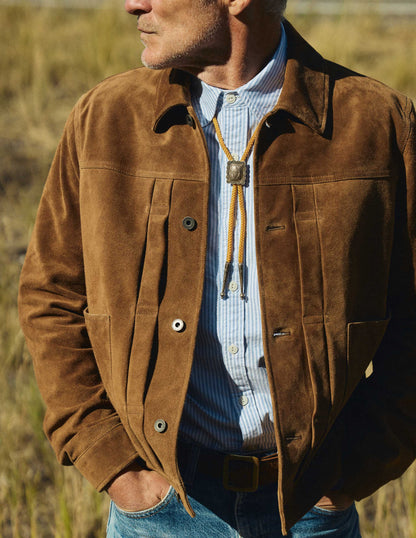Rivay Bridges Oxford Workshirt in Classic Blue Stripe