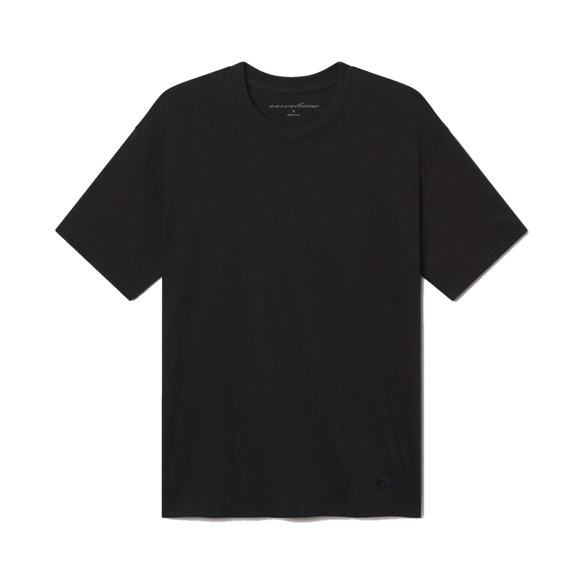 AARON LEVINE CREW T-SHIRT BLACK