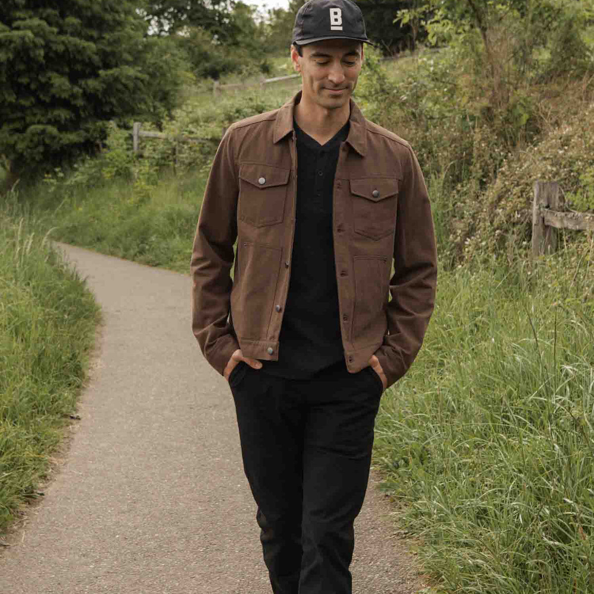 Bridge & Burn Burl Walnut Trucker Jacket