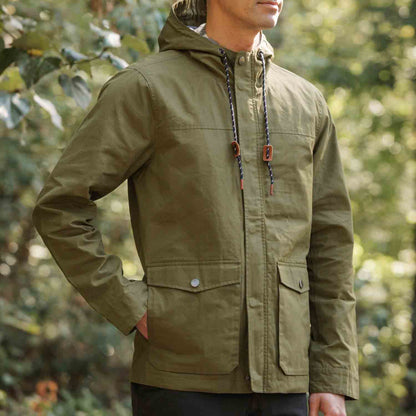Bridge & Burn Olive Waxed Canvas Marshall Jacket